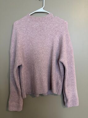 Abercrombie & Fitch Dusty Rose Mock Neck Sweater